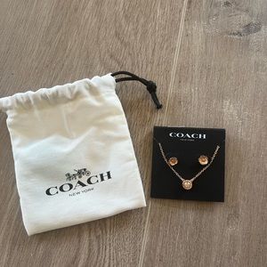 NEW Coach Earrings and Necklace